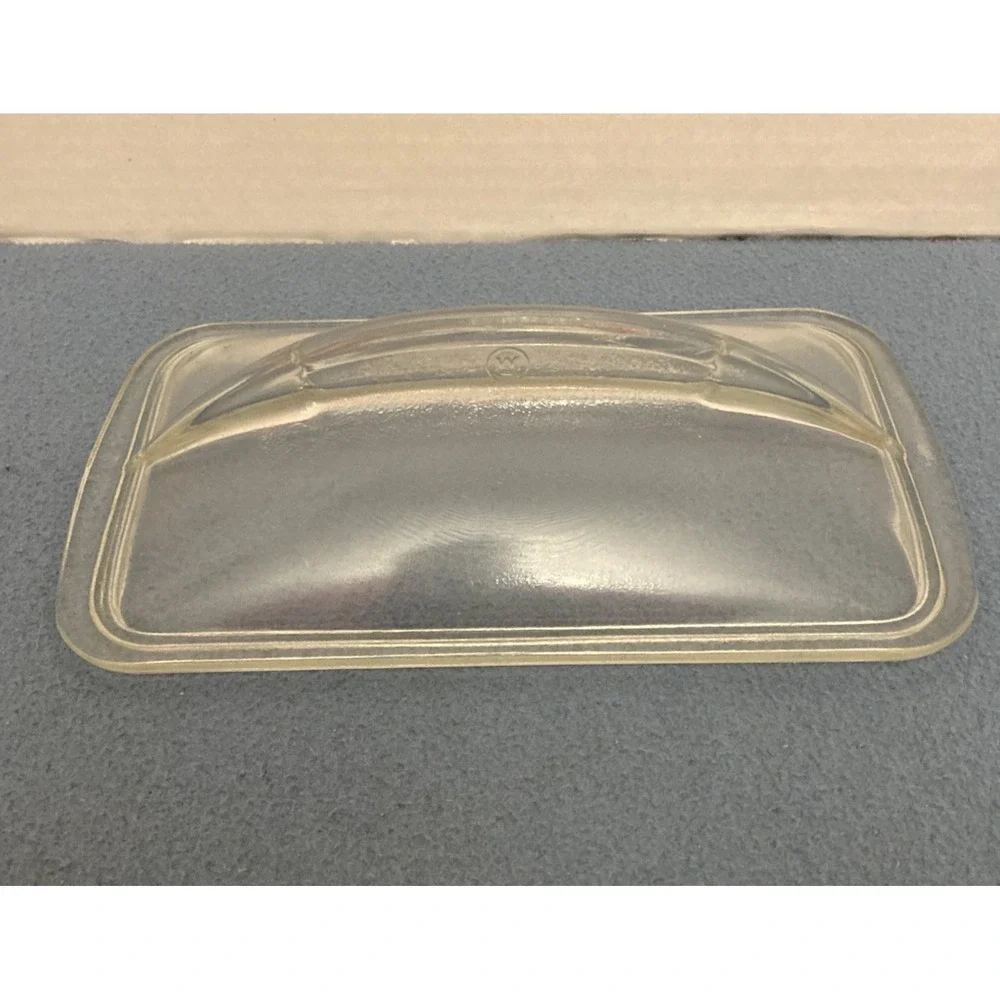 Vintage Westinghouse Refrigerators Clear Glass Fin Lid for Loaf Pans ca. 1950's
